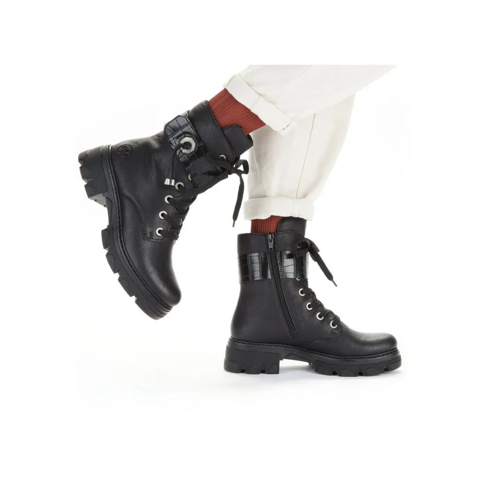 Rieker Damen Biker Boots tiefschwarz | 74613-00